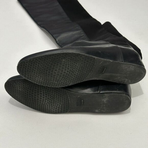 Stuart Weitzman Womens 7.5 M Black 50/50 Hidden Wedge Knee High Leather Boots - Picture 11 of 16